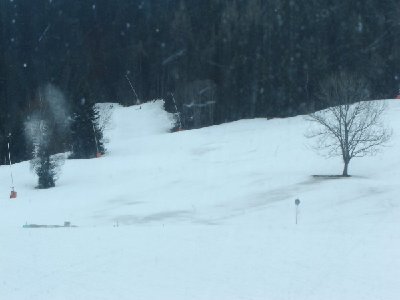 Talabfahrt Scheffau aus der Gondelbahn.