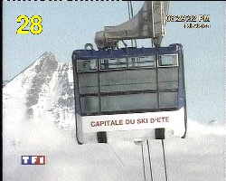 Die Gondel hängt leicht schief