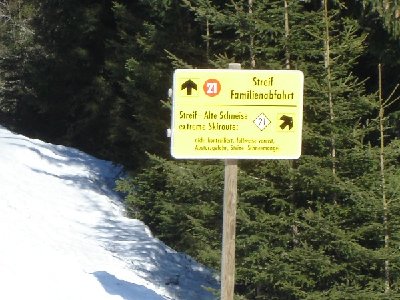 Hinweistafel an der Alten Schneise