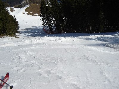 Kante, oben an der Alten Schneise