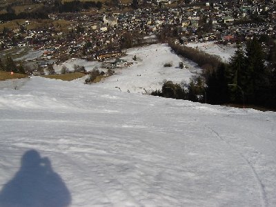 selbe Position Blick auf den letzten Teil der Streif