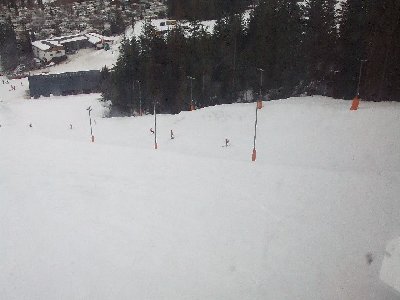 Halfpipe am Ende der Talabfahrt Streuböden