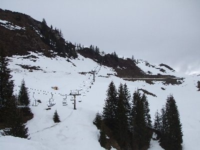 Diesen Teil des Sessels muss man sowohl auf dem Hin- wie auch Rückweg fahren