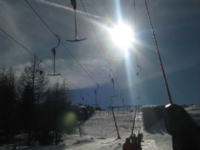 hier fährt ma direkt in die Sunn  2 x Swoboda Schlepplifte