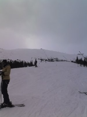 Jasna:<br />Von der Fis Blick nach oben : Konsky Grun