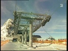 Das abgerissene Seil in der Mittelstation