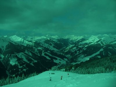 Blick auf Saalbach und Hinterglemm