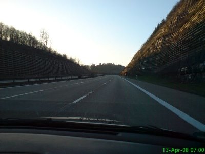 Auf der A7 bei Aalen - freie Fahrt :-)