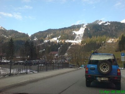 Ankunft am Fellhorn - der Parkplatz war schon fast voll.