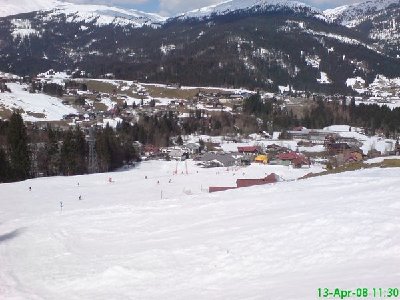Der SL Kesslerlift in Riezlern - auch hier im Tal noch tolle Bedingungen