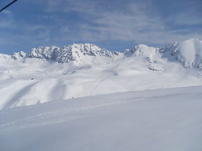 Tiefster Winter ;-) Blick auf Hochalterbahn und Schwarzmooslift