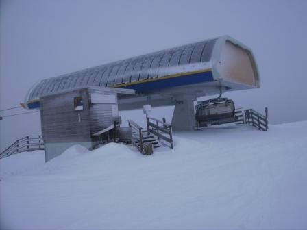 Bergstation Kornock (Sturmbeschädigung ersichtlich)