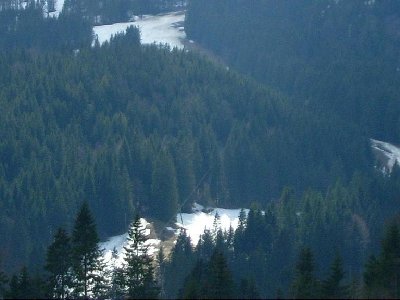 Blick auf Rück-Seil d. Kurvenlifts