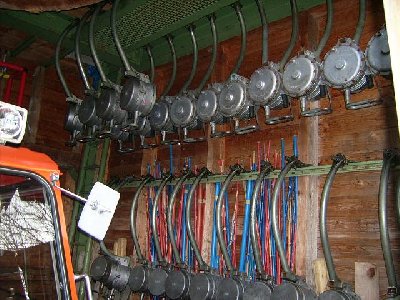 Gehänge in der Talstation drinnen