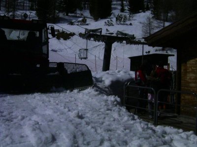 Talstation Punta Fiacconi, Hüfthoch kompakter Schnee