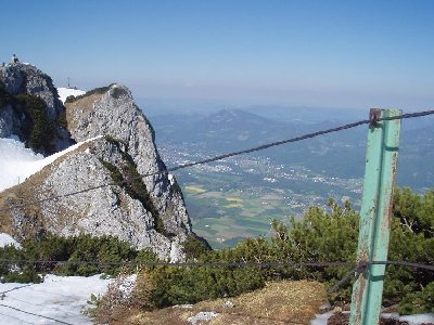 in der Mitte erkennt man den Gaisberg 1.288m Höhe