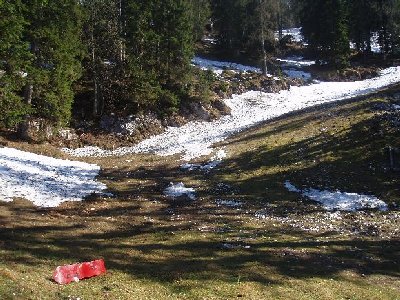 bis hier bin ich gekommen und habe damit fast 600 Höhenmeter unter wirklich guten Verhältnissen, und das am 09.Mai vollbracht