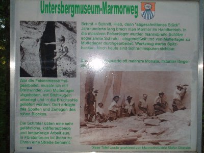 Tafel an der Landstraße