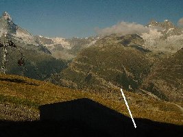 Streckenverlauf von der Bergstation aus.