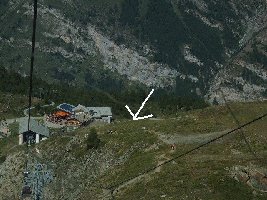 Der ungafähre Standort der Talstation.