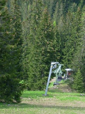 Blick zur Talstation von Kurve aus...