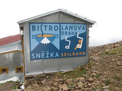 Schild auf der Bergstation