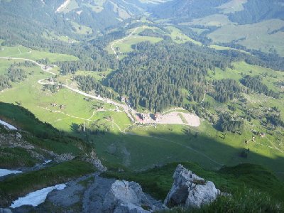 Tiefblick auf Schwägalp