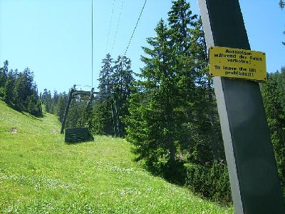 Blick zur ersten Kurve