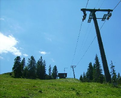 Vor dem Ausstieg. Links ging es zum Rosswanklift (2. Sektion)