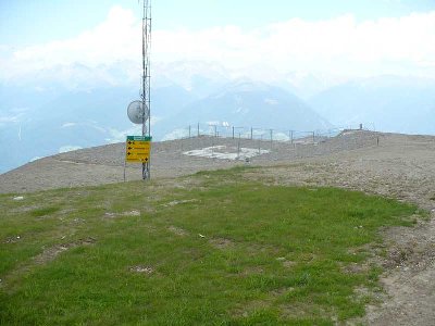 der Sendemast der RAI ist noch nicht aufgebaut