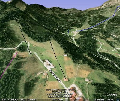 zoom um die Entfernung zu verdeutlichen