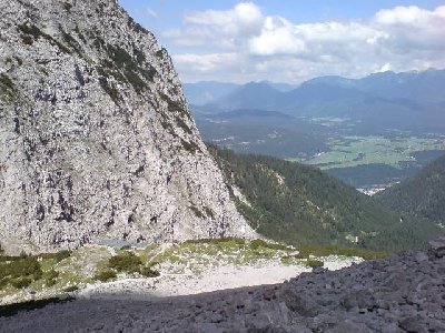 Kurz oberhalb der Hütte.