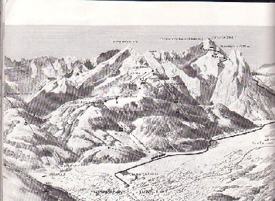 Pistenplan von Garmisch-Partenkirchen von 1975