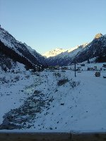 am Sonntag Nachmittag bei der Ankunft präsentiert sich das Pitztal schon von seiner schönsten Seite