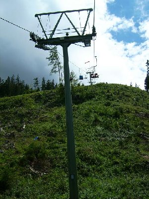 Weiter oben im Steilhang...