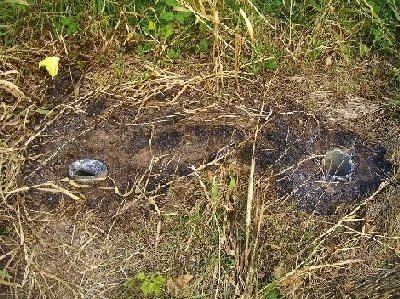 eine der wenigen Spuren, die am Boden noch zu finden sind