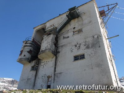 Aussenansicht der Mittelstation Cime Bianche I (1939)