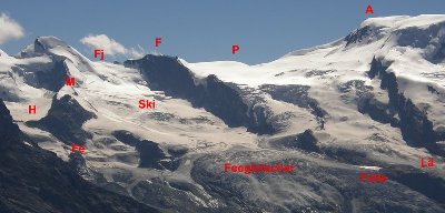 Feechopf mit Skigebiet (heute) &amp; Plateau (morgen)