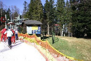 Bei der Talstation sieht es tiefwinterlich aus ;-)