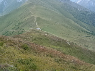 Blick vom derzeitigen Endpunkt Skiweg zum Kals-Matreier-Törl - hier wird in nächster Zeit emsig gebaggert werden !