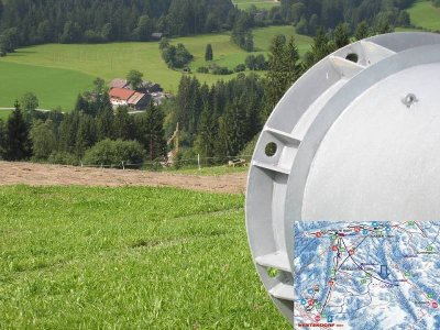 Selber Blick mit Teil der Stütze