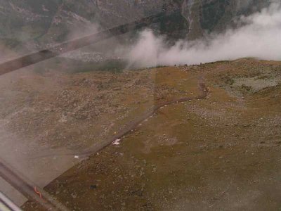 Der obere teil der Tuftern Piste. Weiter unten ist alles verlegt und wieder zugeschüttet.