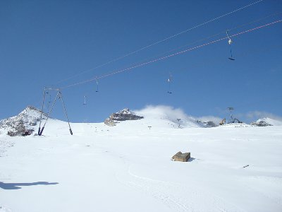 Und am Ende des Gletschers ein Blick hinüber zum Furggen