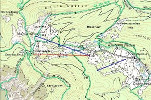 Bestehende Lifte blau, geplante 4SB rot