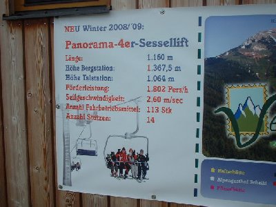 Eine der Infotafeln beim Muldenlift