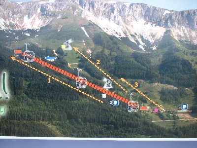 Beim Sommerpanorama sind die alten und der neue Lift eingezeichnet