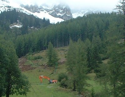 Die Bauarbeiten beim Muldenlift