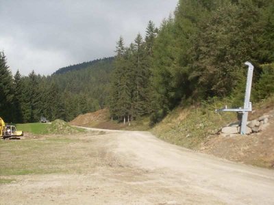 Die neue Beschneiung der Piste 1