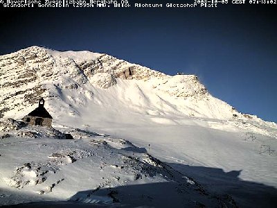 Der Gletscher nach den ersten Neuschneefällen