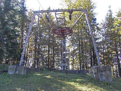 Bergstation des oberen Schlepplifts